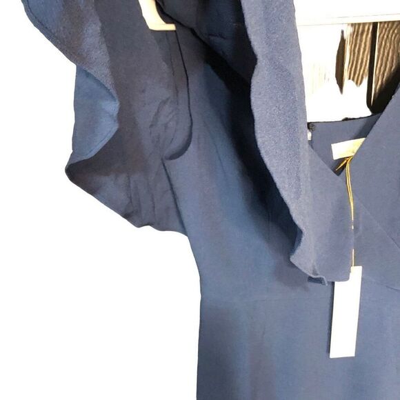 Dress the Population Dress Womens S Beth Flutter Sleeve Graphite Blue - Picture 8 of 9